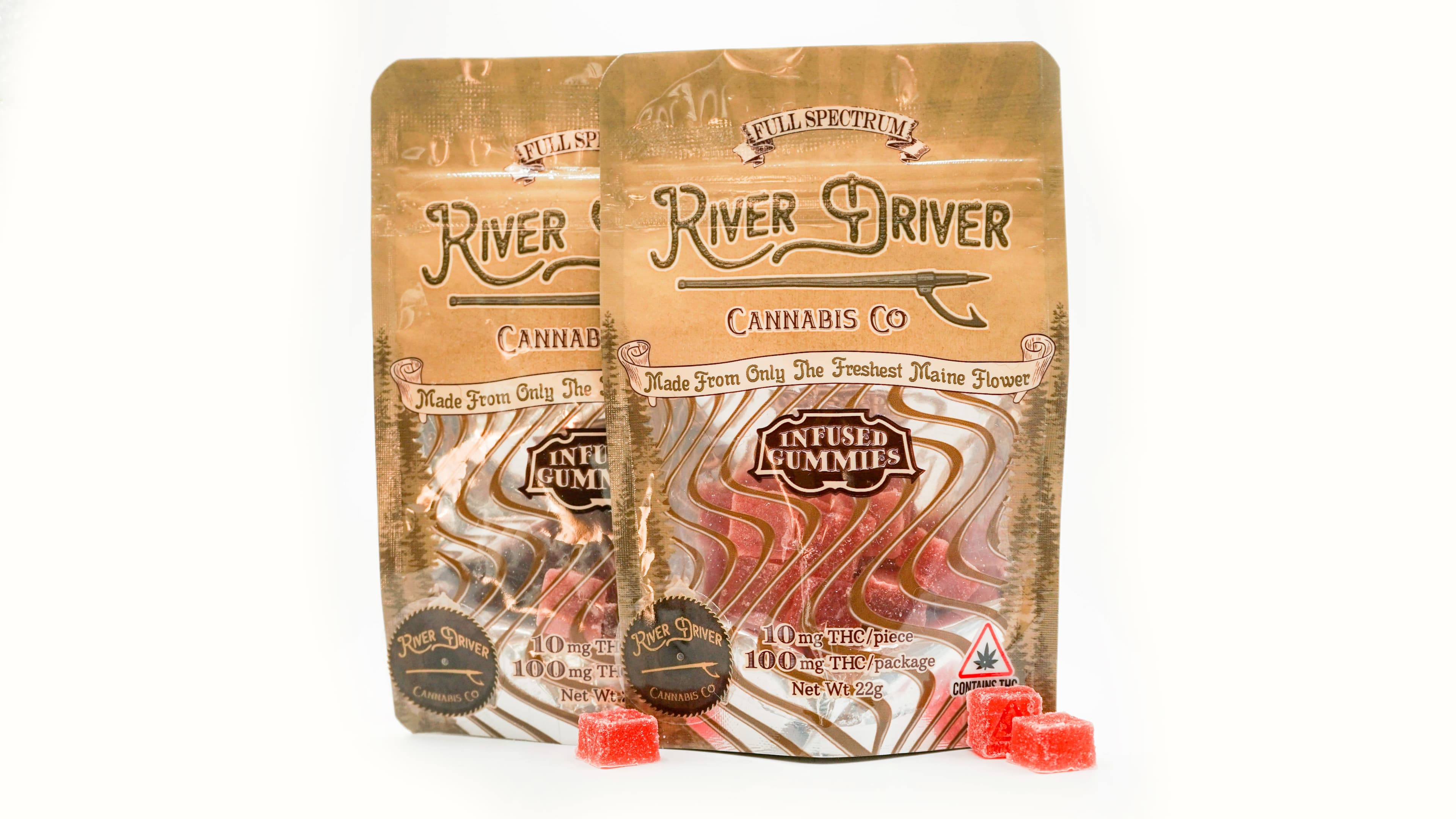 River Driver Hash Rosin Vegan Gummy, Raspberry Lemonade 10mg, 20pk
