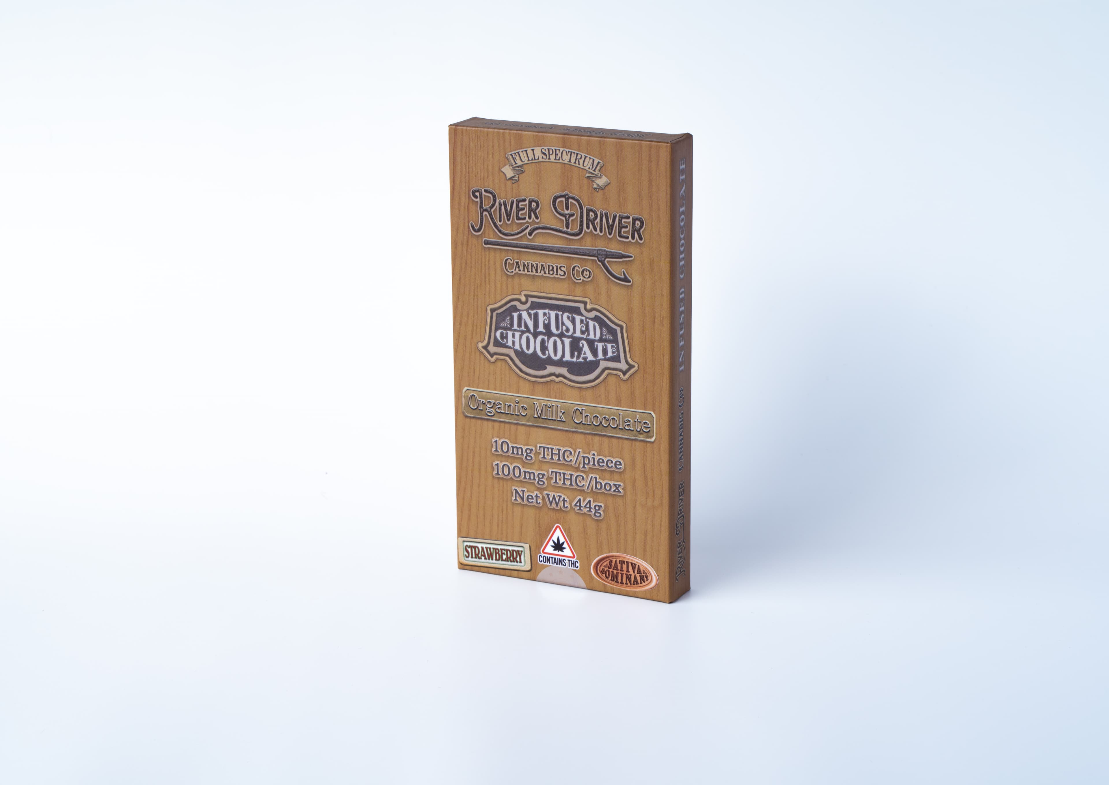 River Driver Strawberry Milk Chocolate (Sativa) 100mg
