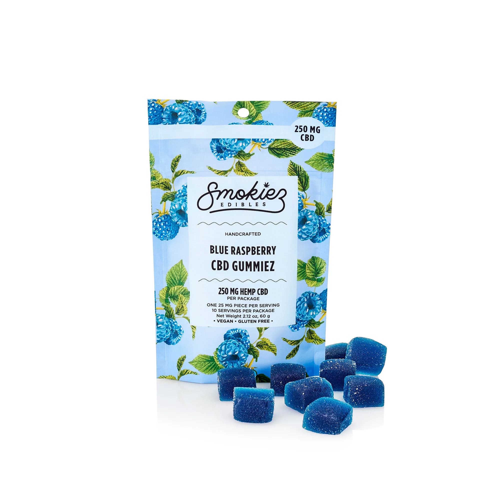 Smokiez Edibles 250MG CBD Gummies - Blue Raspberry