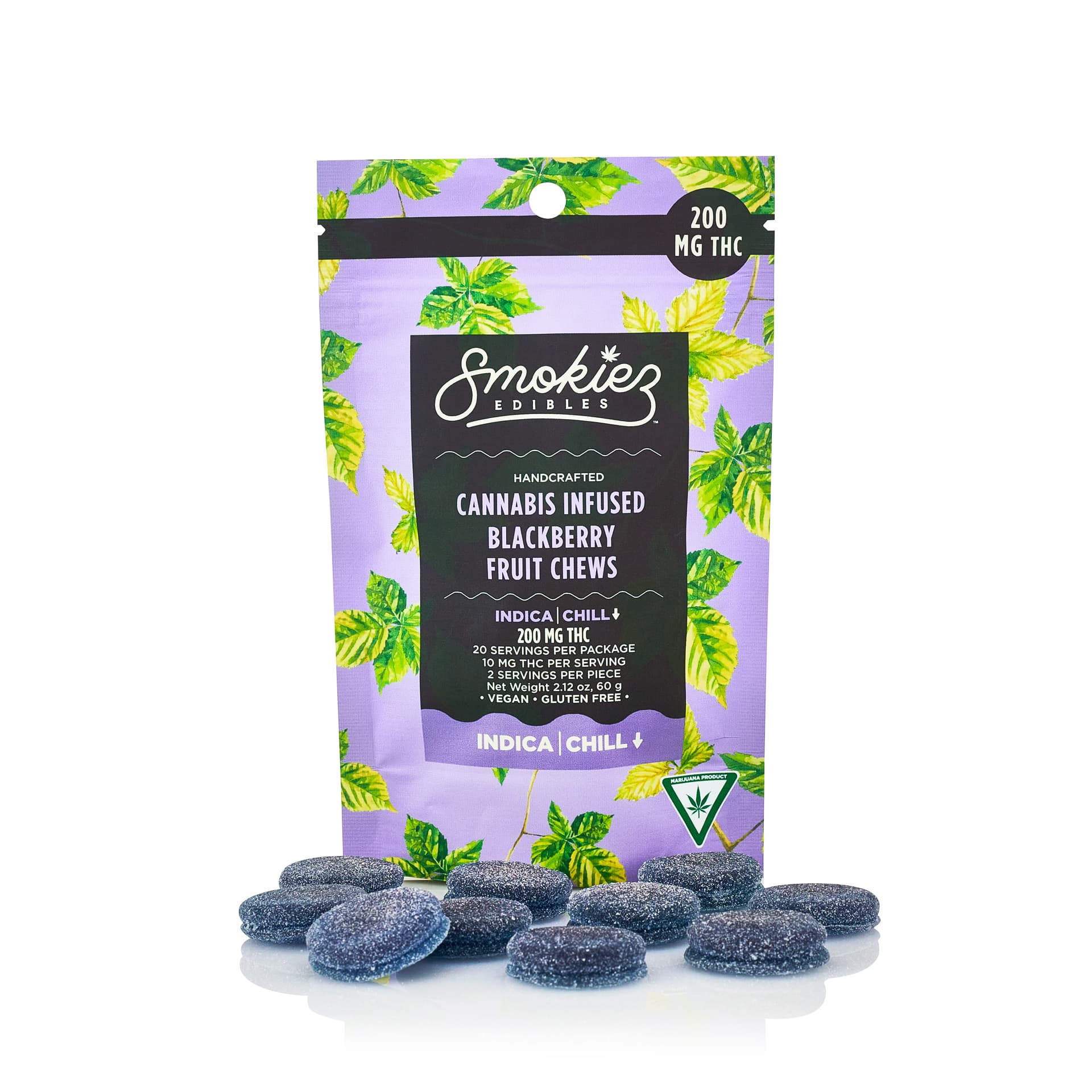 Smokiez Edibles Sweet Blackberry Indica | 200MG Fruit Chews