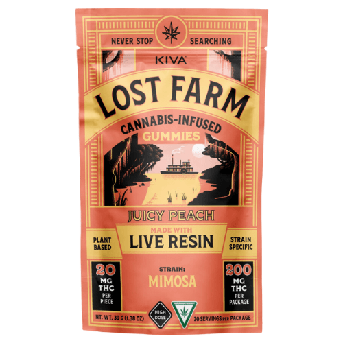 Lost Farms Lost Farm Juicy Peach Live Resin Gummies 200mg THC