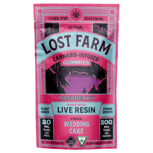 Lost Farms Lost Farm Raspberry Live Resin Gummies 200mg THC