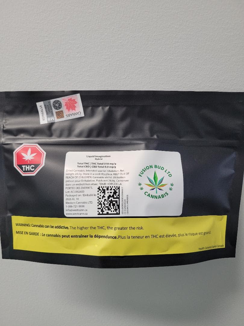 Western Cannabis Fusion Bud LTD Liquid Imagination 28g Dried Flowwer