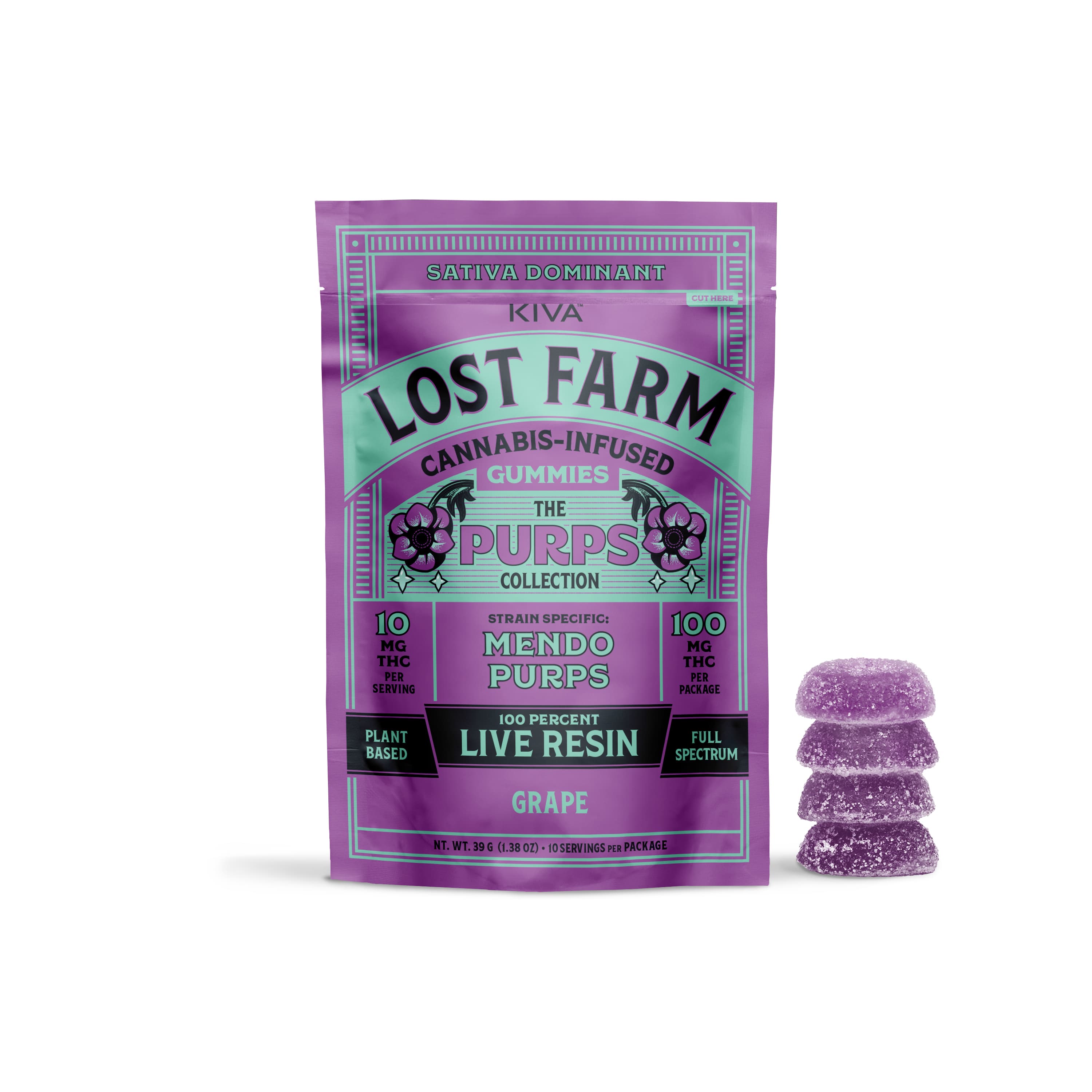 Lost Farm Live Resin Mendo Purps | GRAPE | 10-Pack