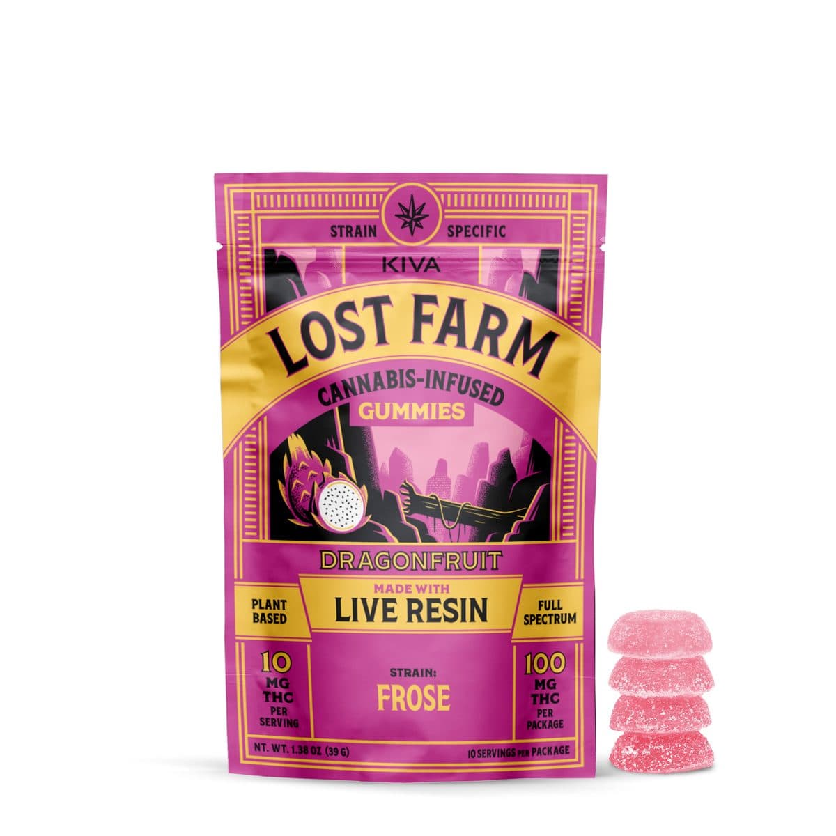 Lost Farm Lost Farm 'Dragonfruit x Frose' Live Resin Gummies [10pk]