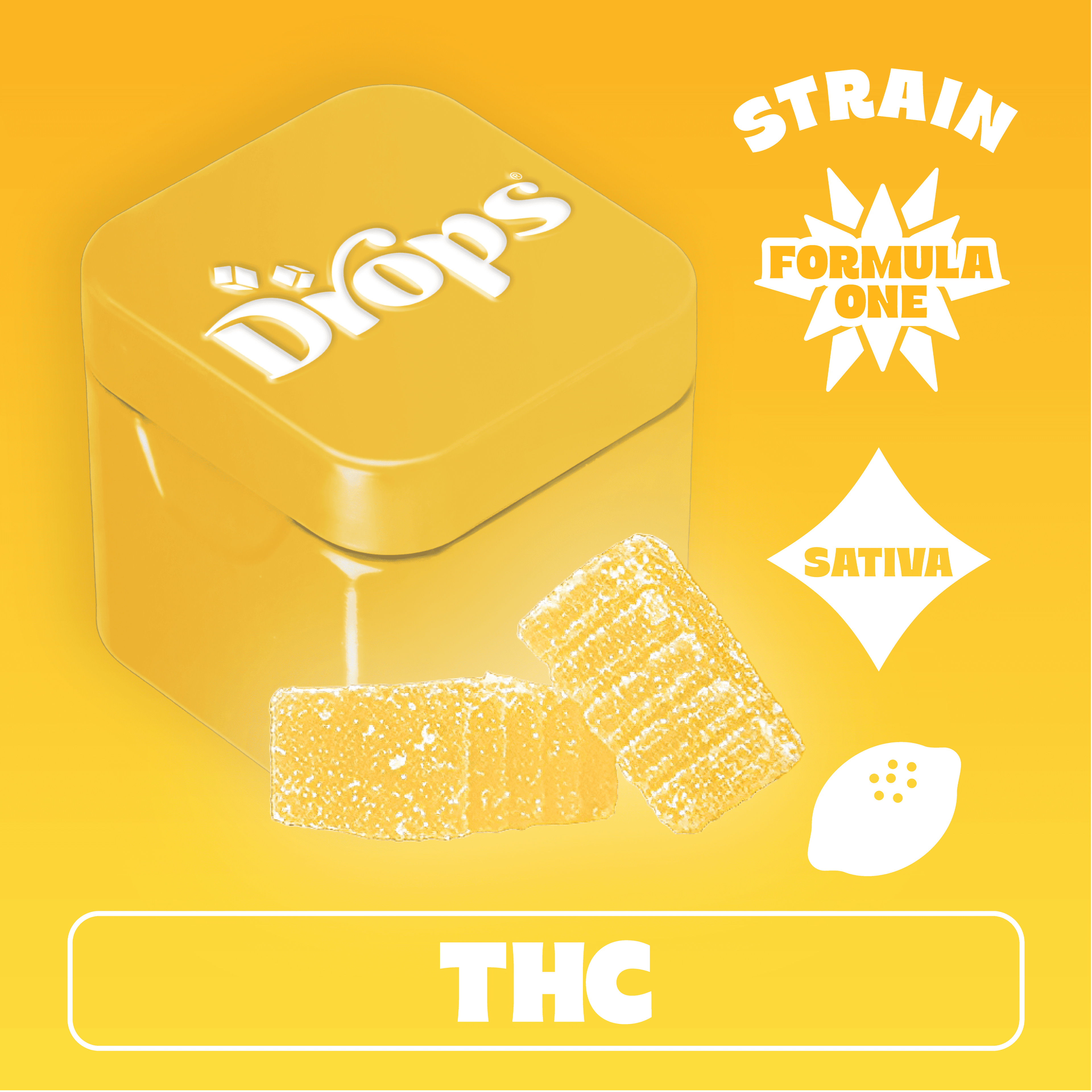 DROPS Drops Lemon - 2pc -Formula One - Sativa (100mg THC)