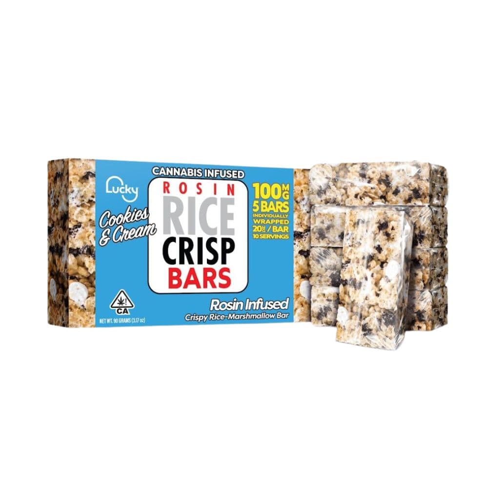 LUCKY Cookies & Cream Crispy Rice Bar Rosin Edible 100mg