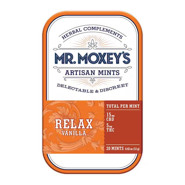 Mr. Moxey's Mints Mr. Moxey's Edibles 20pk/100mg Infused Mints- Relax Vanilla Mint 3:1 (CBD:THC)