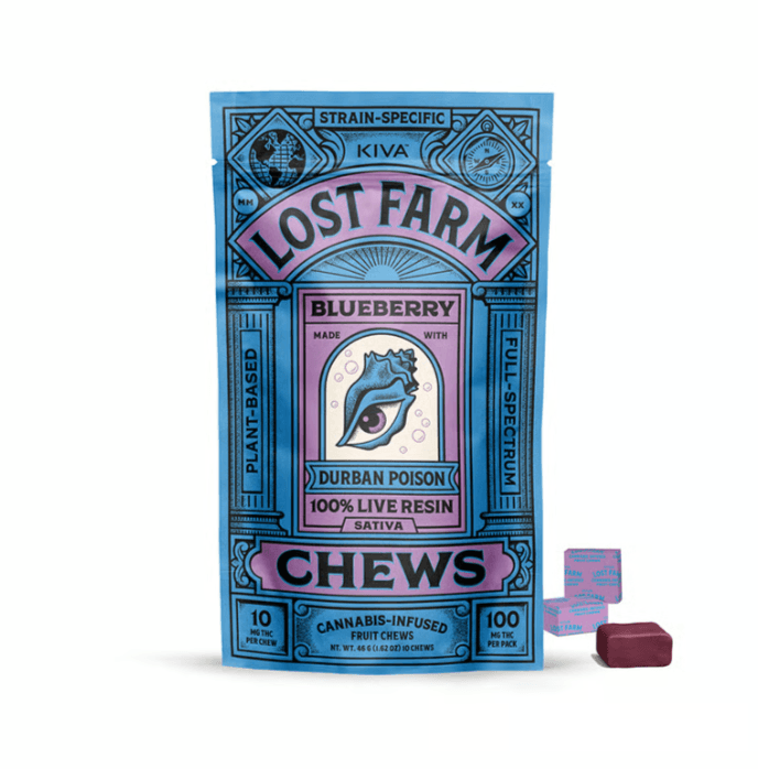 Lost Farm Blueberry Live Resin Fruit Chews - 10 Pack