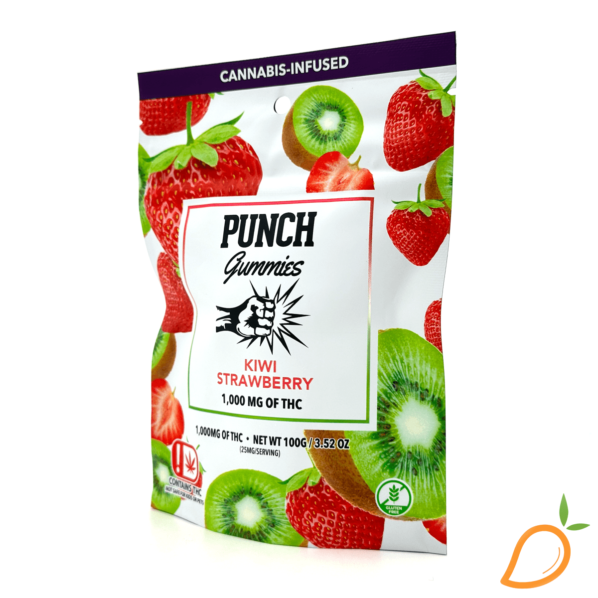 Punch Edibles & Extracts 1000mg Kiwi Strawberry Gummies Punch Edibles