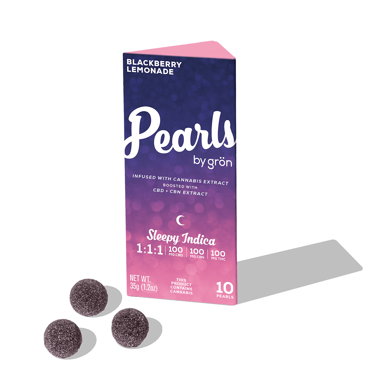 Grön 1:1:1 Blackberry Lemonade Pearls - CBN/CBD/THC - Sleepy Indica