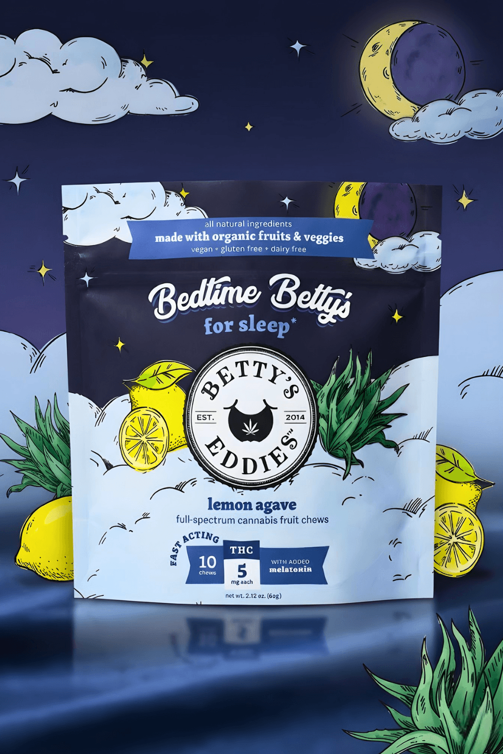 Betty's Eddies Bedtime Betty’s | Lemon Agave - 5mg/10mg Total (2pk)
