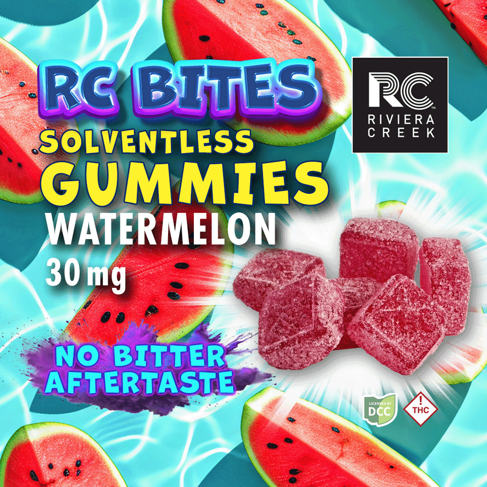 Riviera Creek Watermelon | Solventless Gummies 30mg 3pk