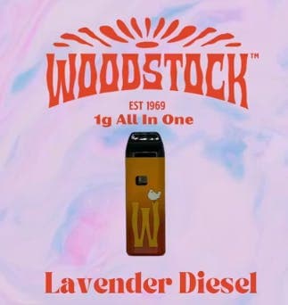 Woodstock Lavender Diesel: Live Resin; Disposable- 1g