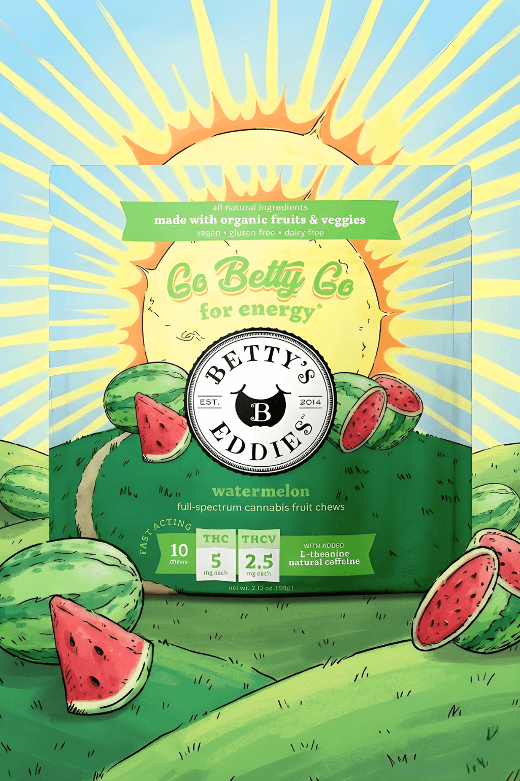 Betty's Eddies Go Betty Go Watermelon 2PK | 10mg