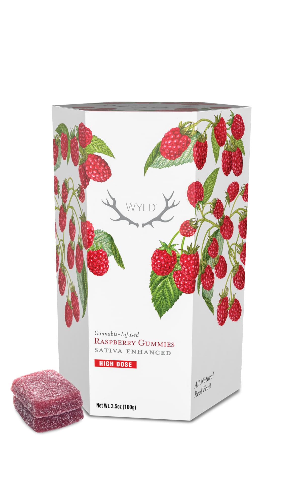 Wyld Raspberry Sativa Enhanced Gummies [S] 1000mg
