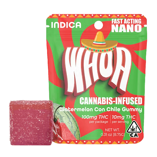 Whoa Edibles THC GUMMY - WATERMELON CON CHILE SINGLE - 100MG