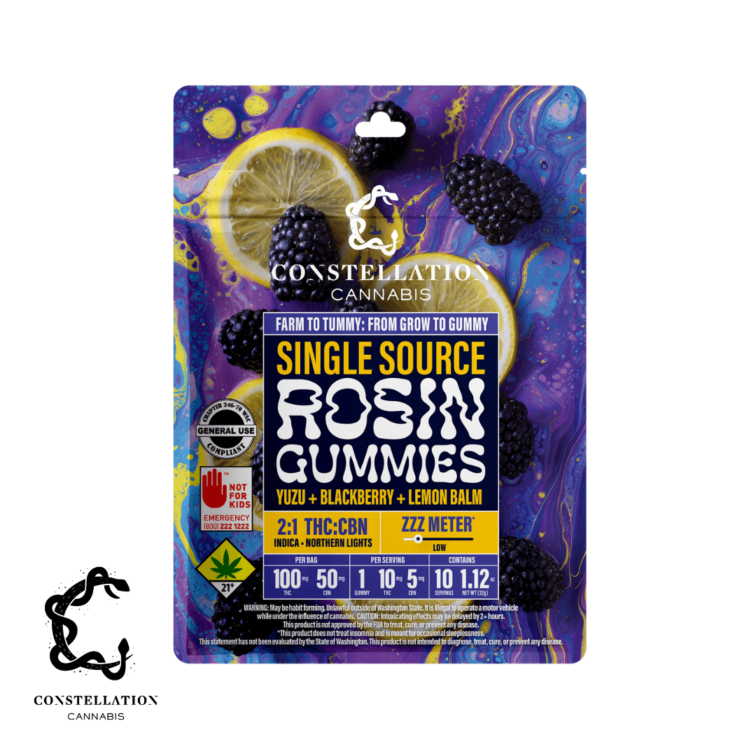 Constellation Cannabis 2:1:1 Yuzu Blackberry Lemon Balm [10pk] (100mg THC/50mg CBN)
