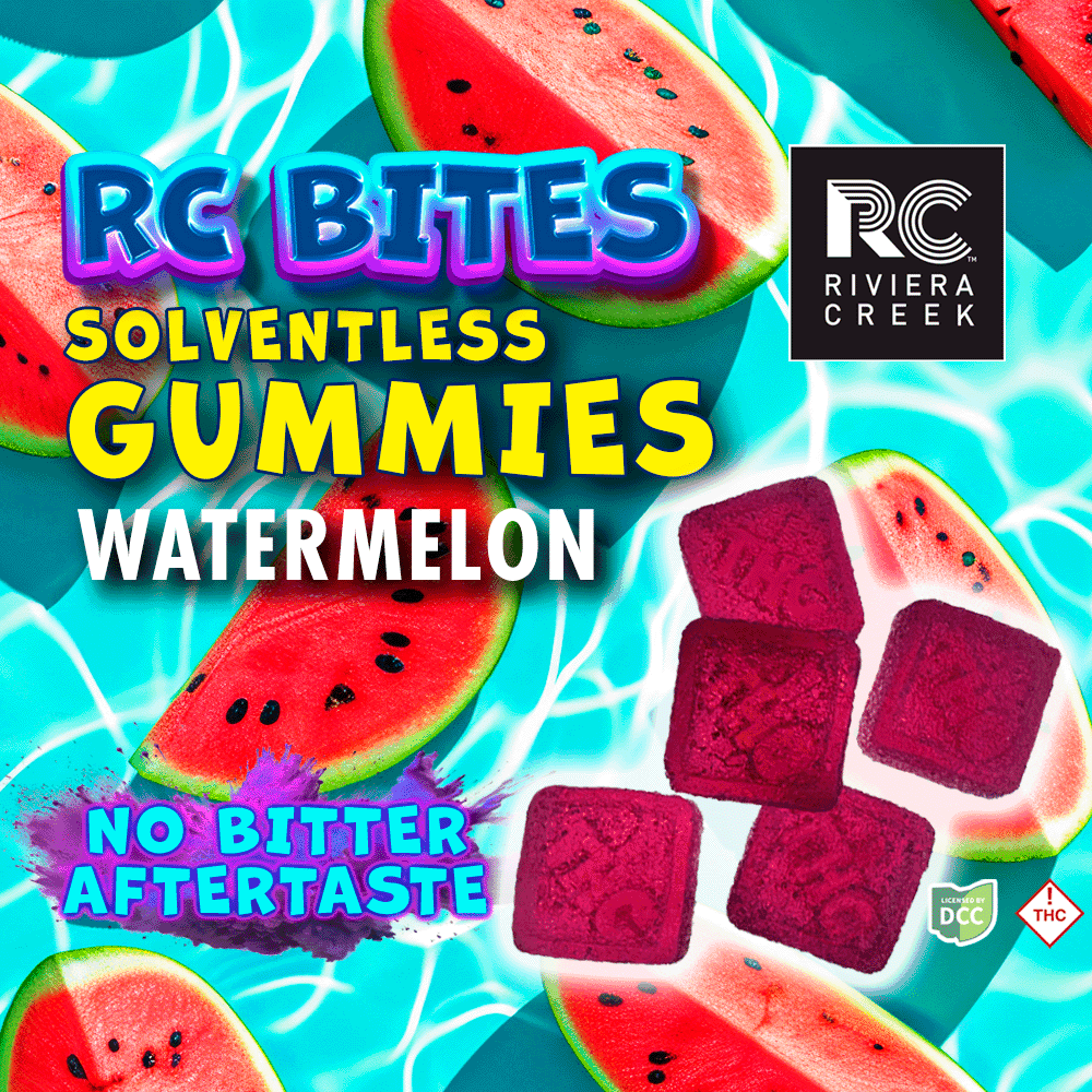 Riviera Creek Watermelon RC Bites Solventless Gummies 3pk