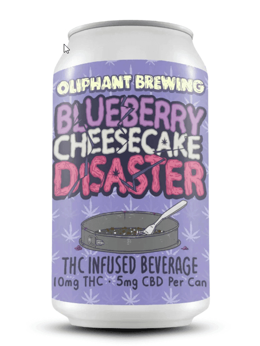 Oliphant Brewing Blueberry Cheesecake Disaster 12fl oz 10mg THC 5mg CBD