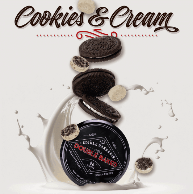 Double Baked Cookies and Cream Chocolate 100mg (20Pk) (S)