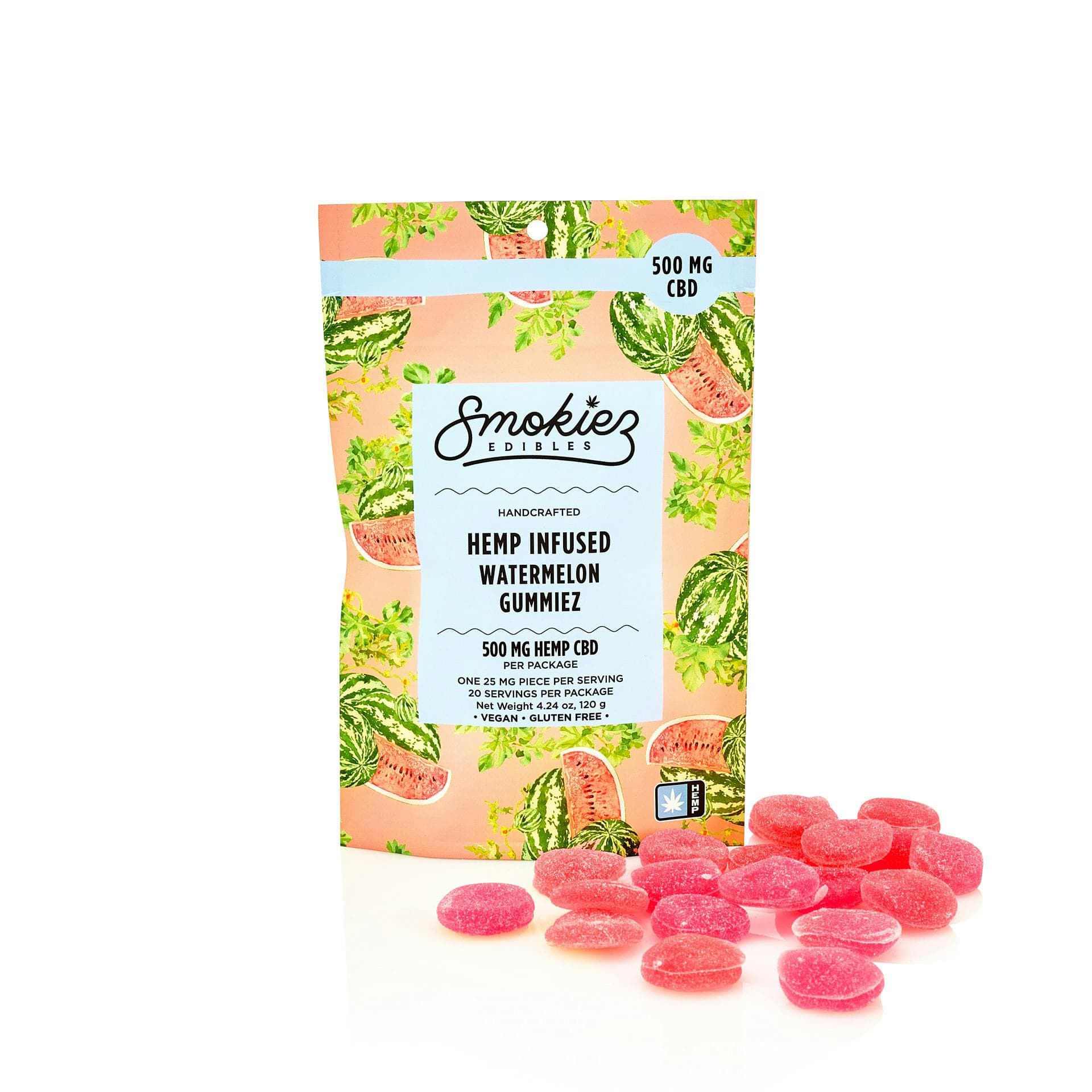 SMOKIEZ Sweet Watermelon CBD Gummies 20pc