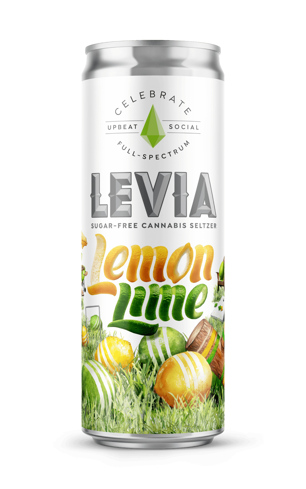 LEVIA LEMON LIME CELEBRATE Sugar-Free Cannabis Seltzer