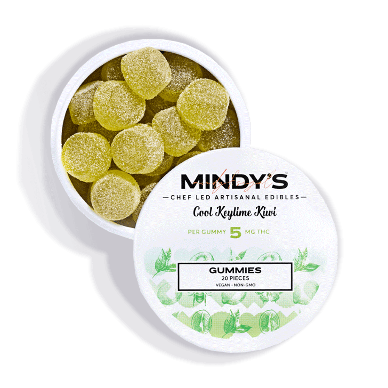 Mindy's Edibles Cool Keylime Kiwi Gummies | 20pk | 100mg