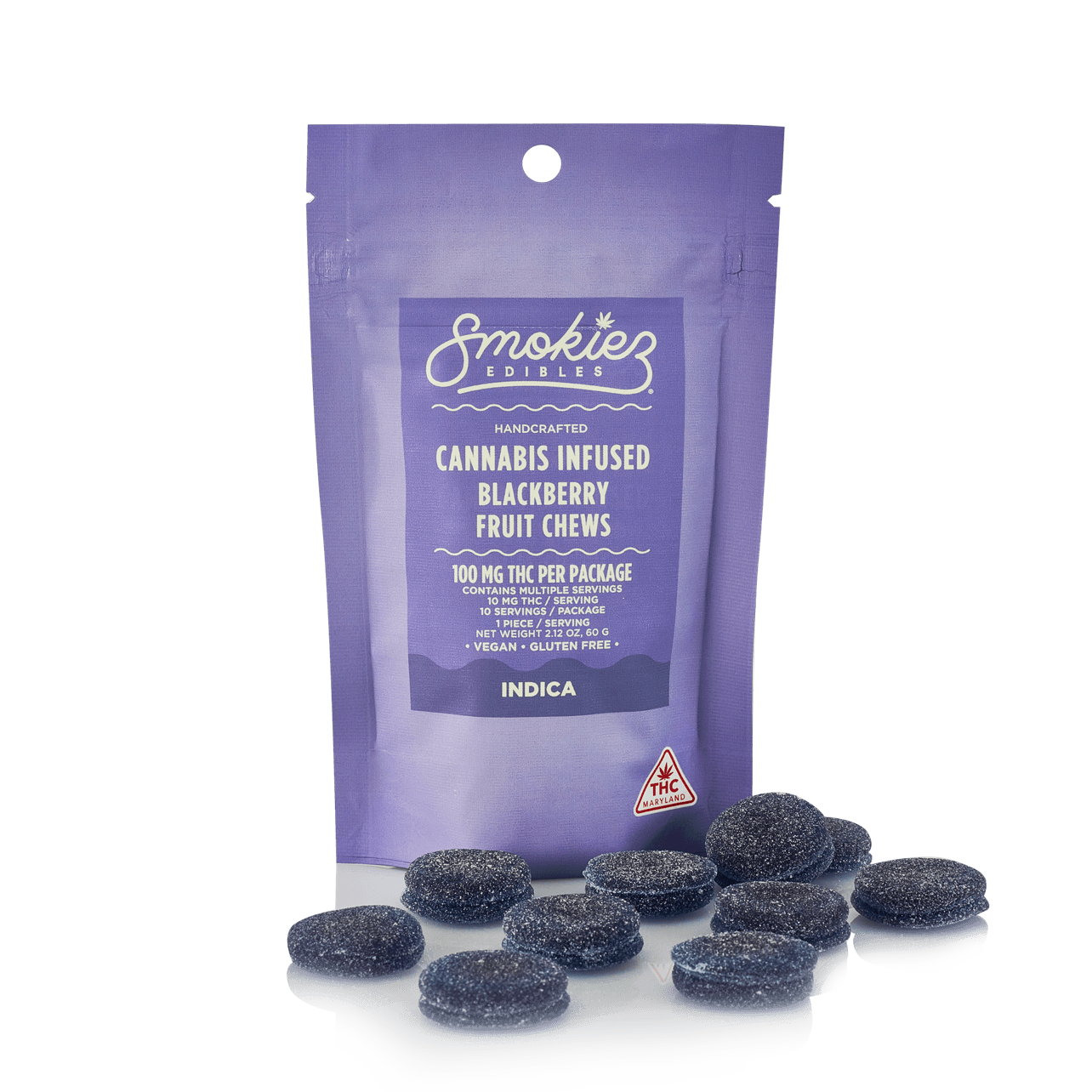 Smokiez Edibles Blackberry - Indica [10pk] (100mg)