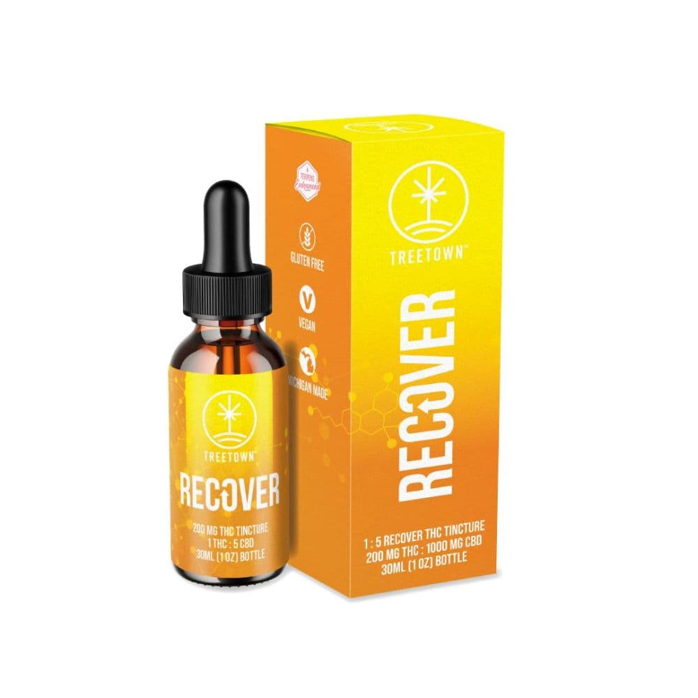 Treetown Cannabis Recover Tincture 200mg 1:1 THC:CBD
