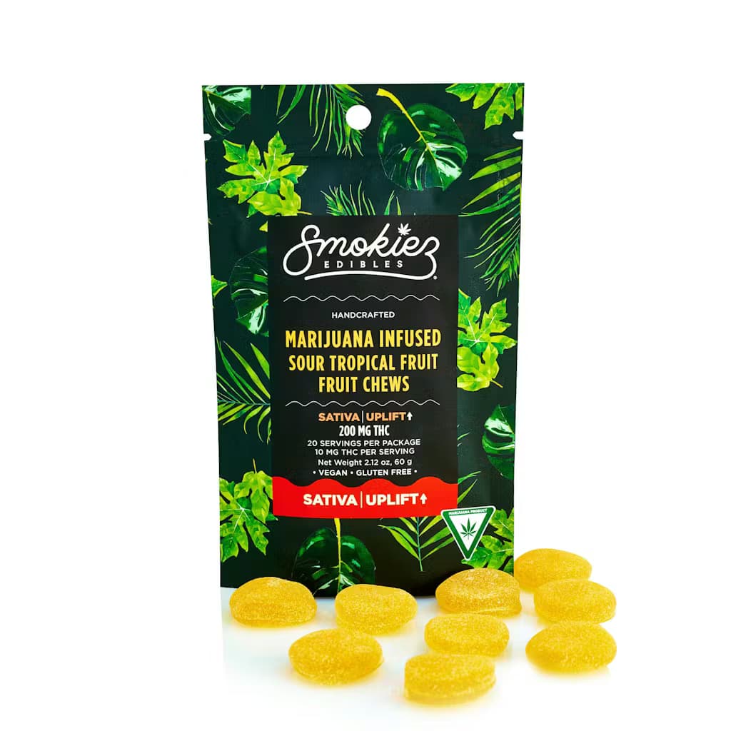 Smokiez Edibles 200mg Gummies - Sour Tropical (Sativa)
