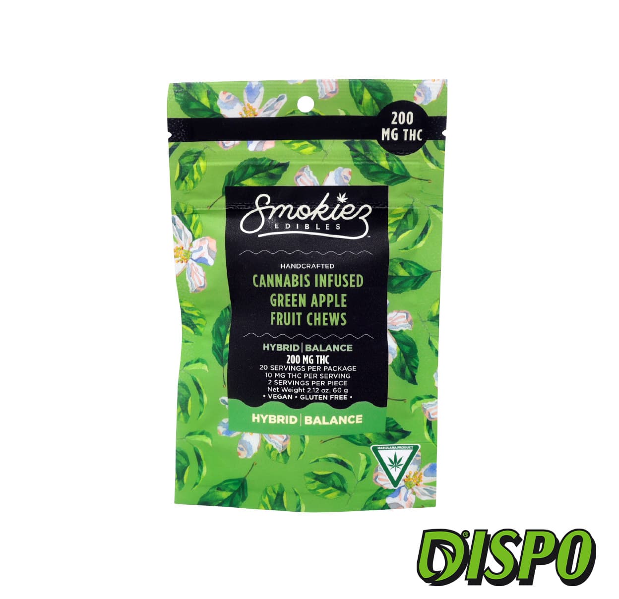 Smokiez Edibles 200mg Gummies | Sweet Green Apple