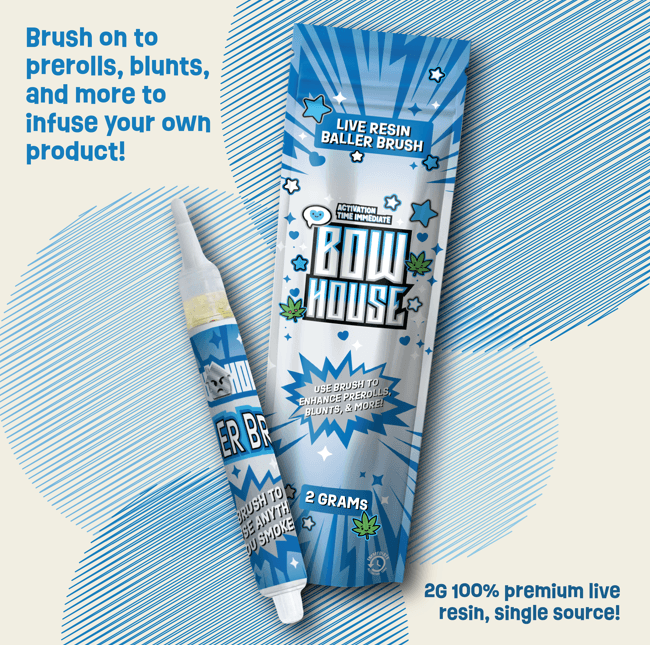 Bow House 2g Baller Brush Bow House Live Resin Baller Brush Double Mandarin