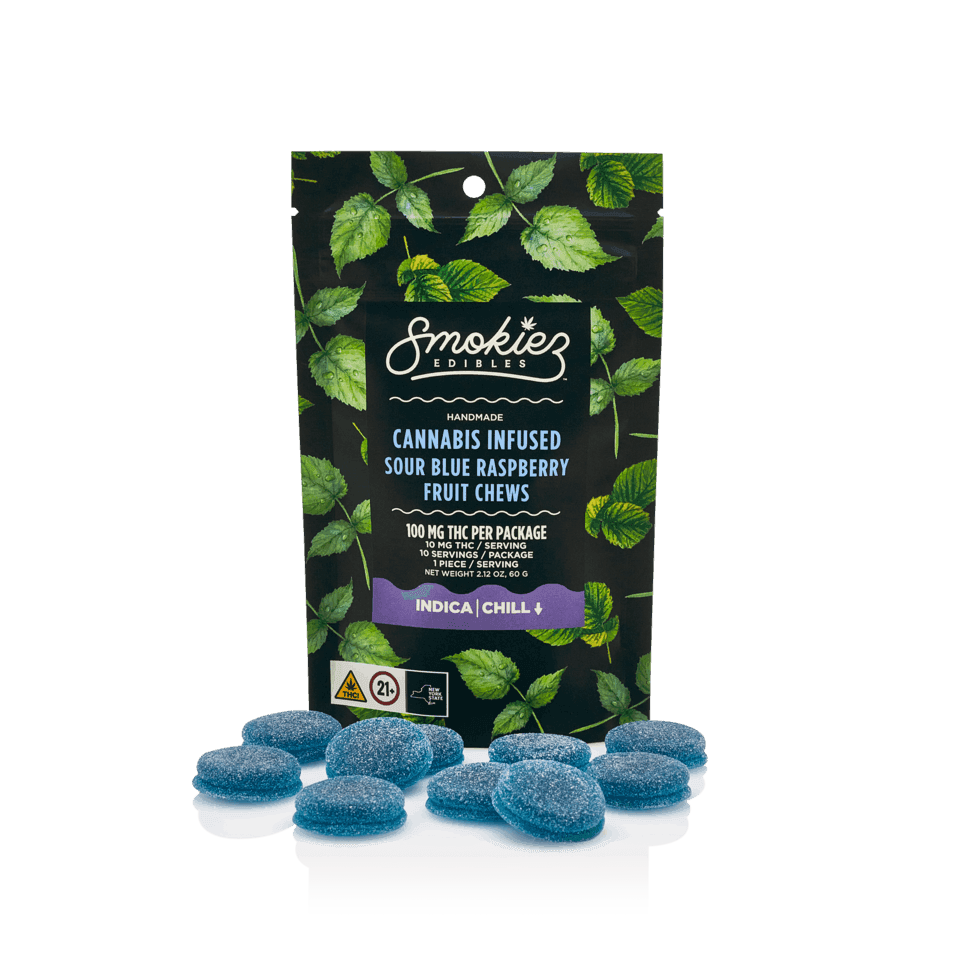 SMOKIEZ Smokiez Sour Blue Raspberry 10pk 10mg Gummies