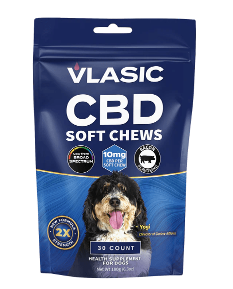 Vlasic Labs Dog Chews | Bacon | 300mg CBD | 30ct