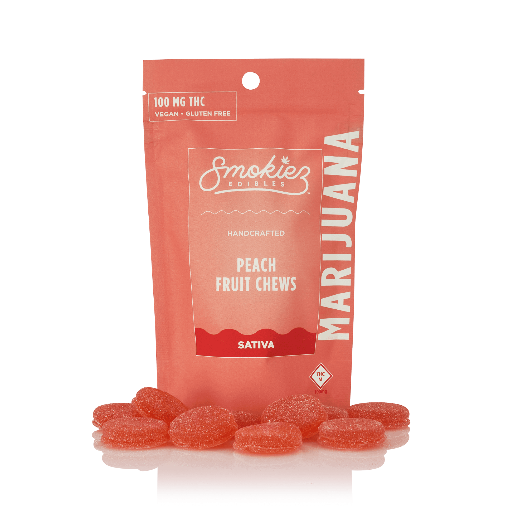 Smokiez Edibles Sour Peach Fruit Chews | 100mg