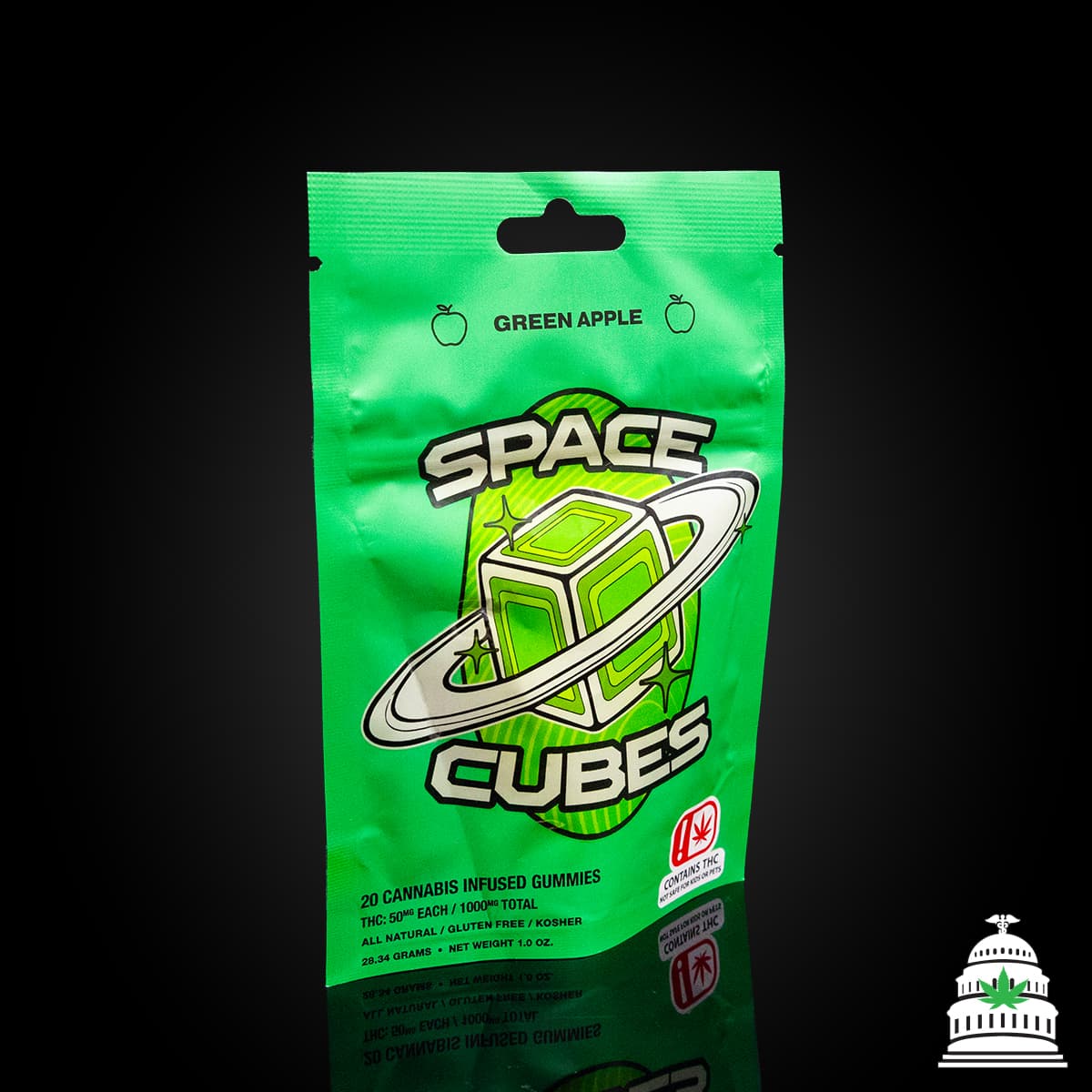Space Cubes Green Apple - Space Cubes Gummies