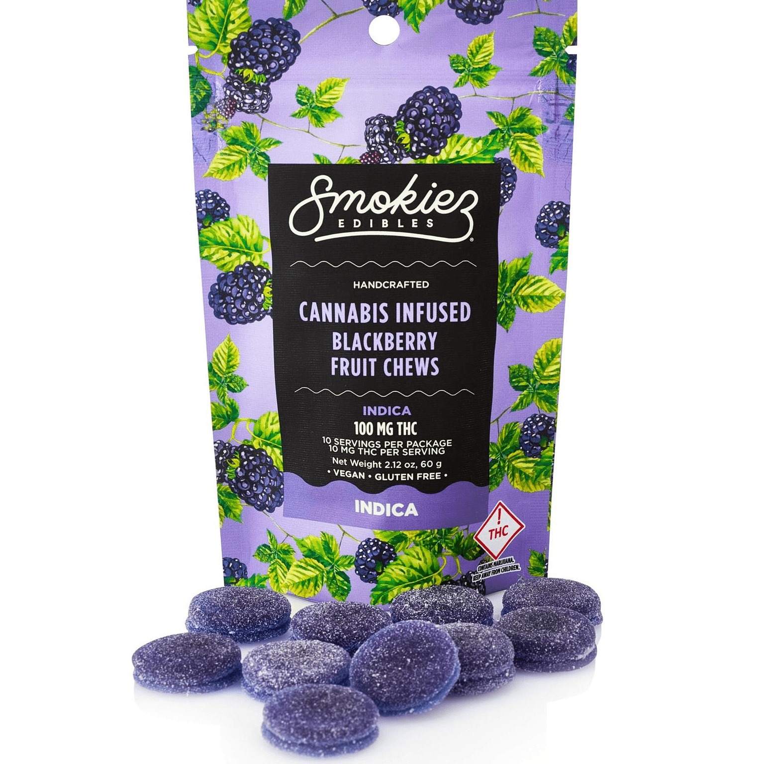 Smokiez Edibles Blackberry Chews 10x10mg 100mg