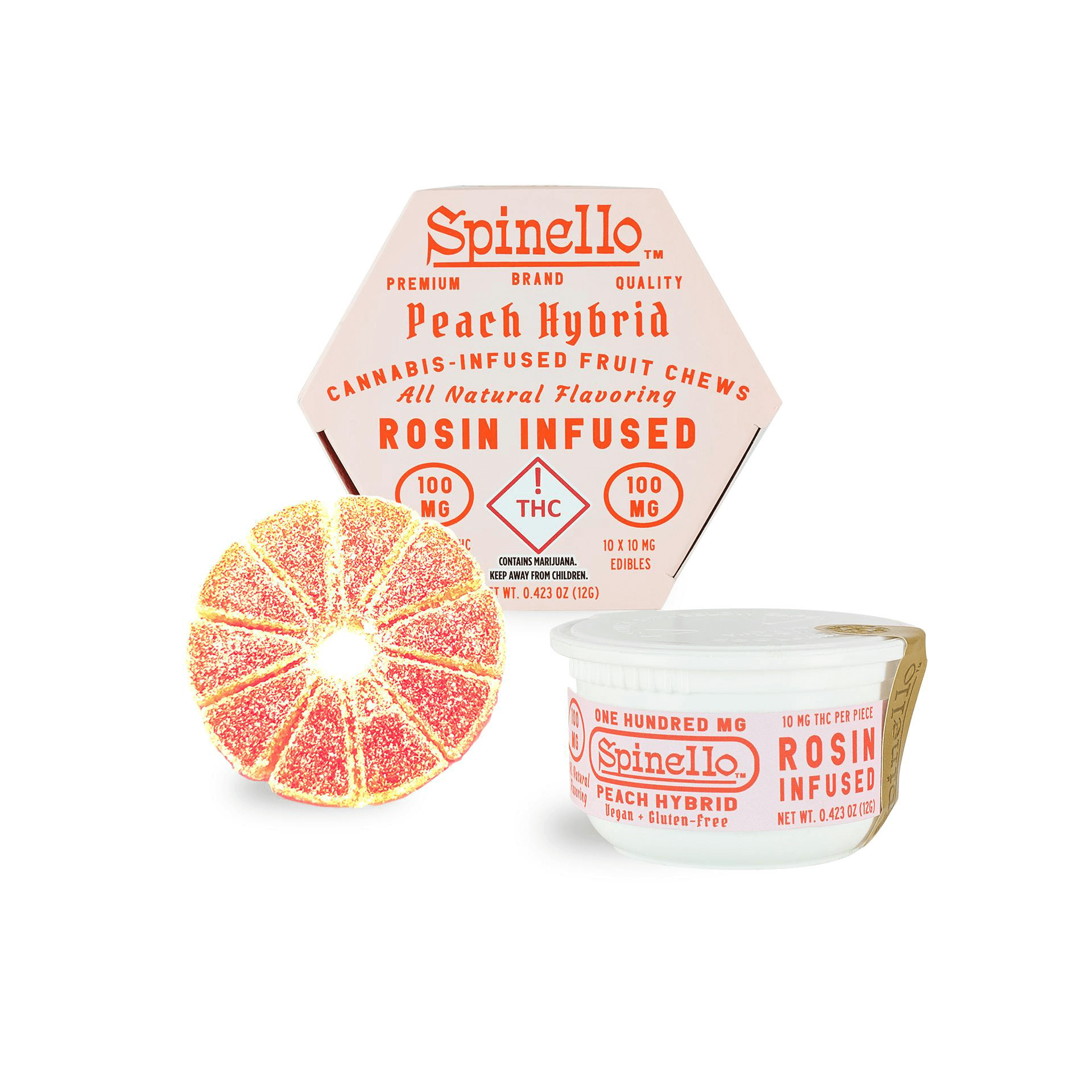 Smokiez Edibles REC - Spinello Rosin Fruit Chews - Peach (100mg)