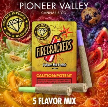 Pioneer Valley Cannabis Co. Firecracker Infused Variety Pack | 5-Pack | .7g Each (1069)