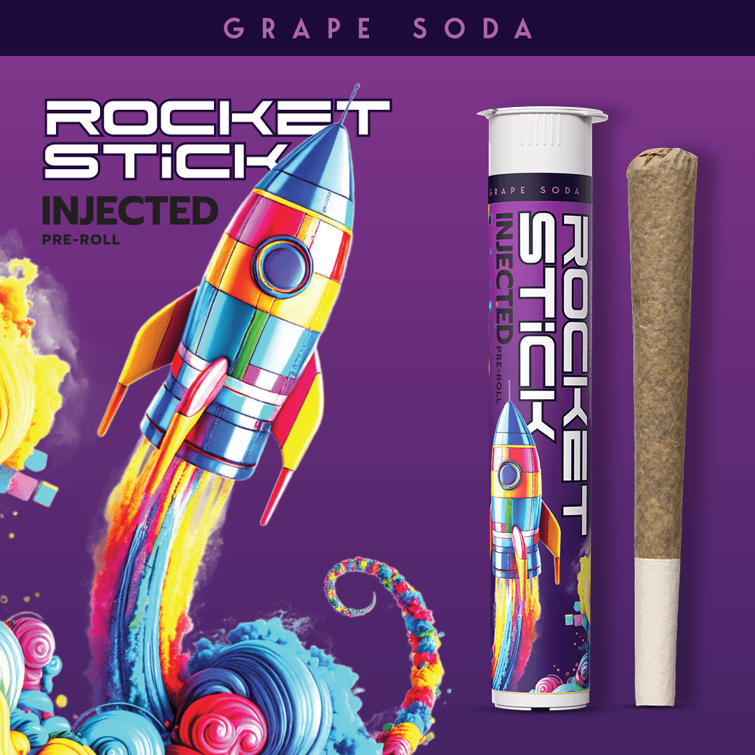 ROCKET Rocket Stick - 1.2g Injected Pre Roll - Grape Soda