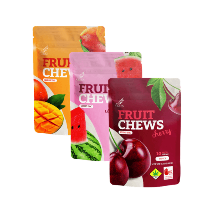 Ceres Watermelon Sativa Fruit Chews 10-Pack | 100mg