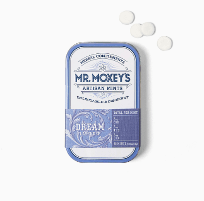 Mr. Moxey's Mints 1:1:1 Lavender Dream (Indica) THC:CBD:CBN 20-Piece Mints 100mg - Mr. Moxey's