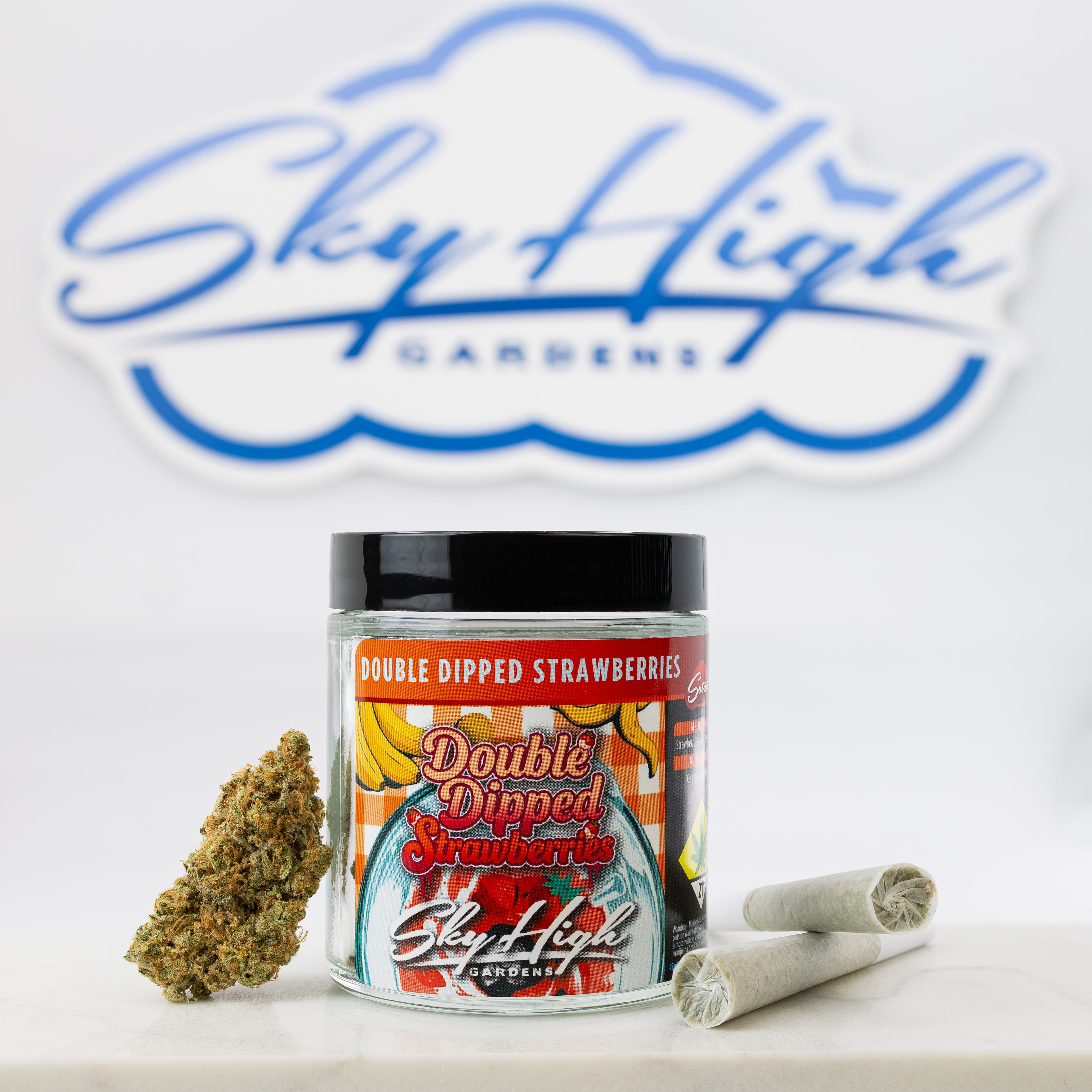 Sky High Sky High Flower Double Dipped Strawberries 1g