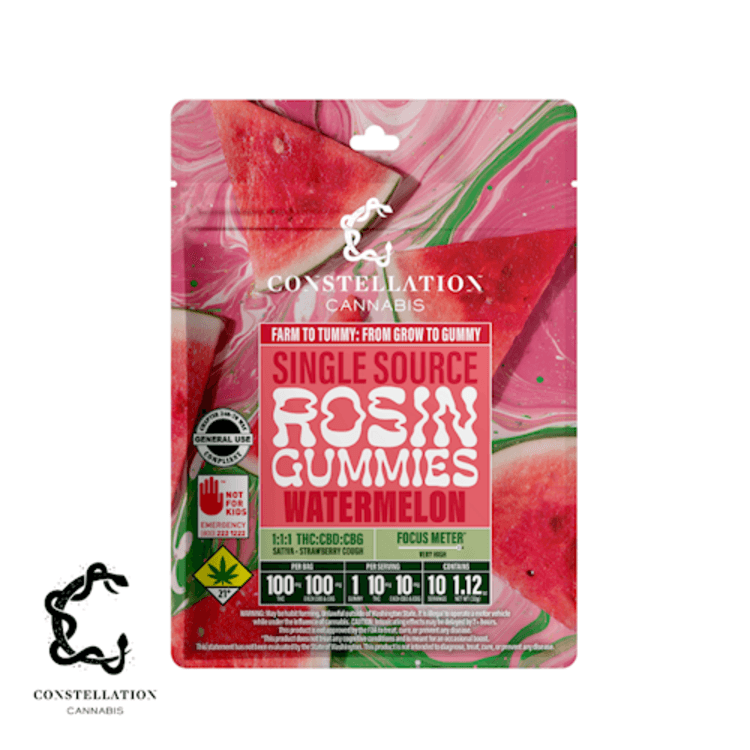 Constellation CBG 1:1:1 Watermelon - Hash Gummies 10pk 100mg