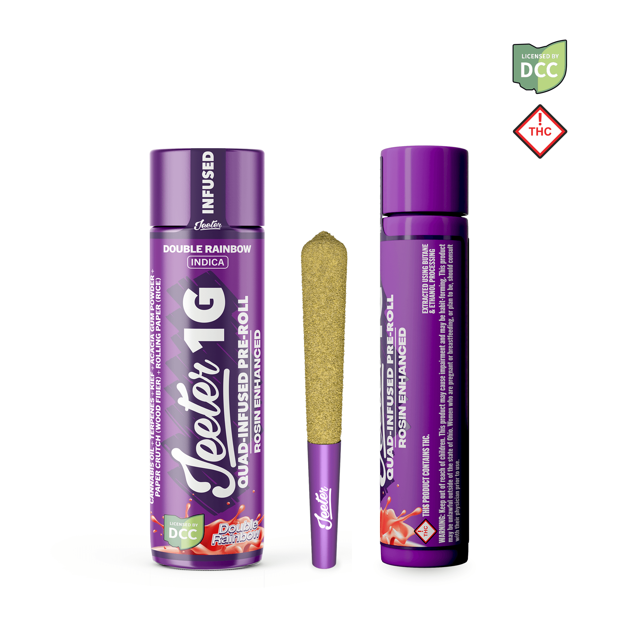 Jeeter Double Rainbow Infused Pre-Roll 1g 1pk