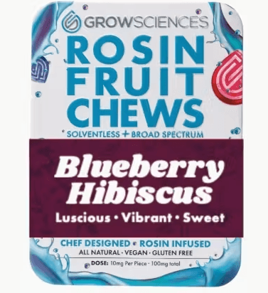 Grow Sciences Grow Sciences Blueberry Hibiscus Rosin Fruit Chew 100mg (10ct)