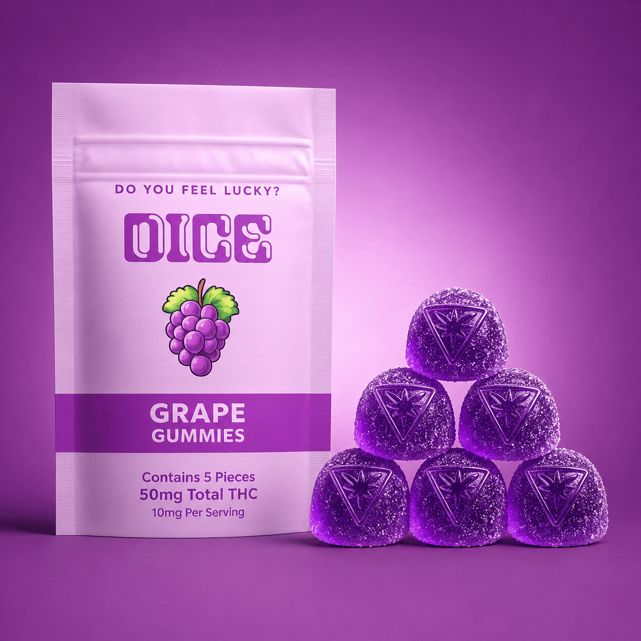 Dice Grape | 5pk | 50mg