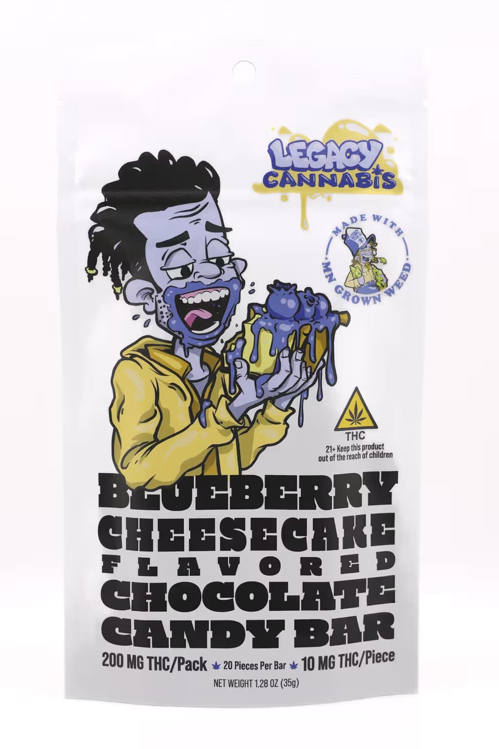 Legacy Cannabis Chocolate Bar | Blueberry Cheesecake