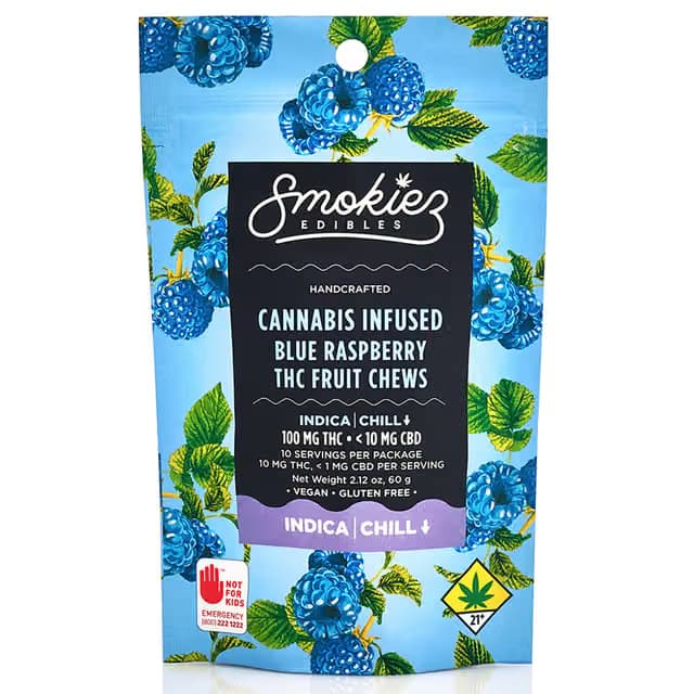 SMOKIEZ THC GUMMY - SWEET BLUE RASPBERRY - 100MG